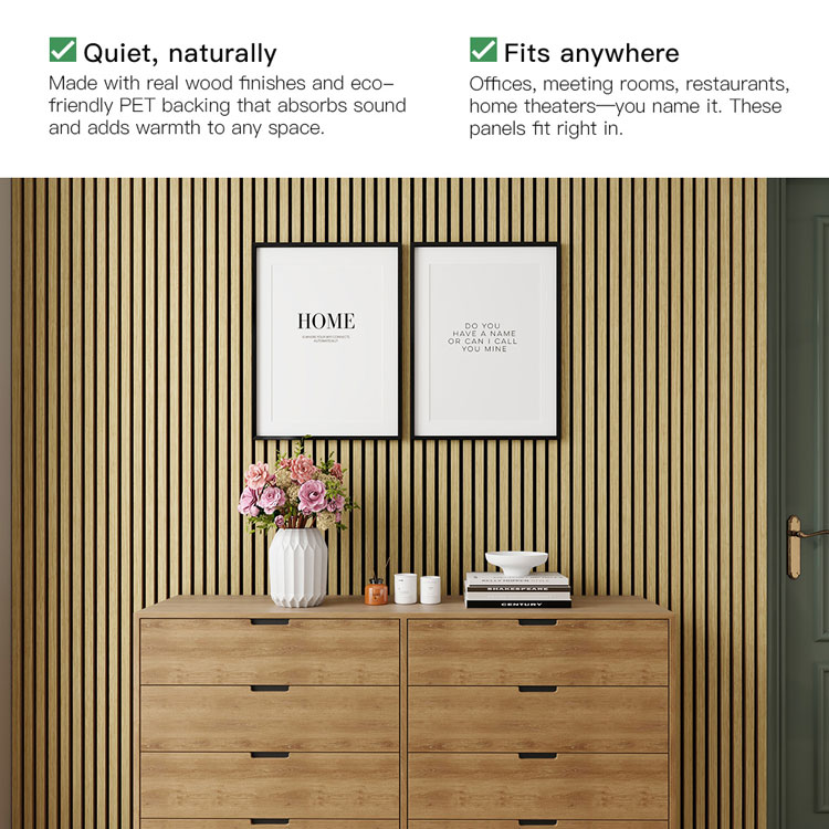 Factory Prices Acoustic Wood Slat Panels